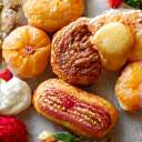 色とりどりのデニッシュやクロワッサンが並ぶペストリー盛り合わせ